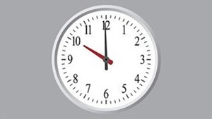 דגימה שלישית - מחוגי השעון זזו לאחור מורים על השעה 10